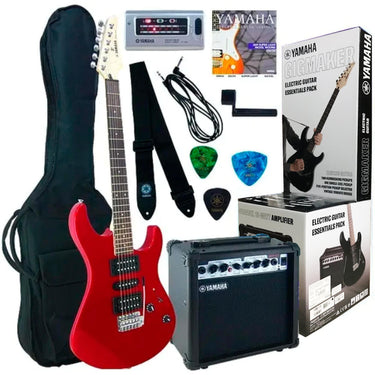 PAQUETE DE GUITARRA ELECTRICA YAMAHA ROJO METALICO, ERG121GPIIMR